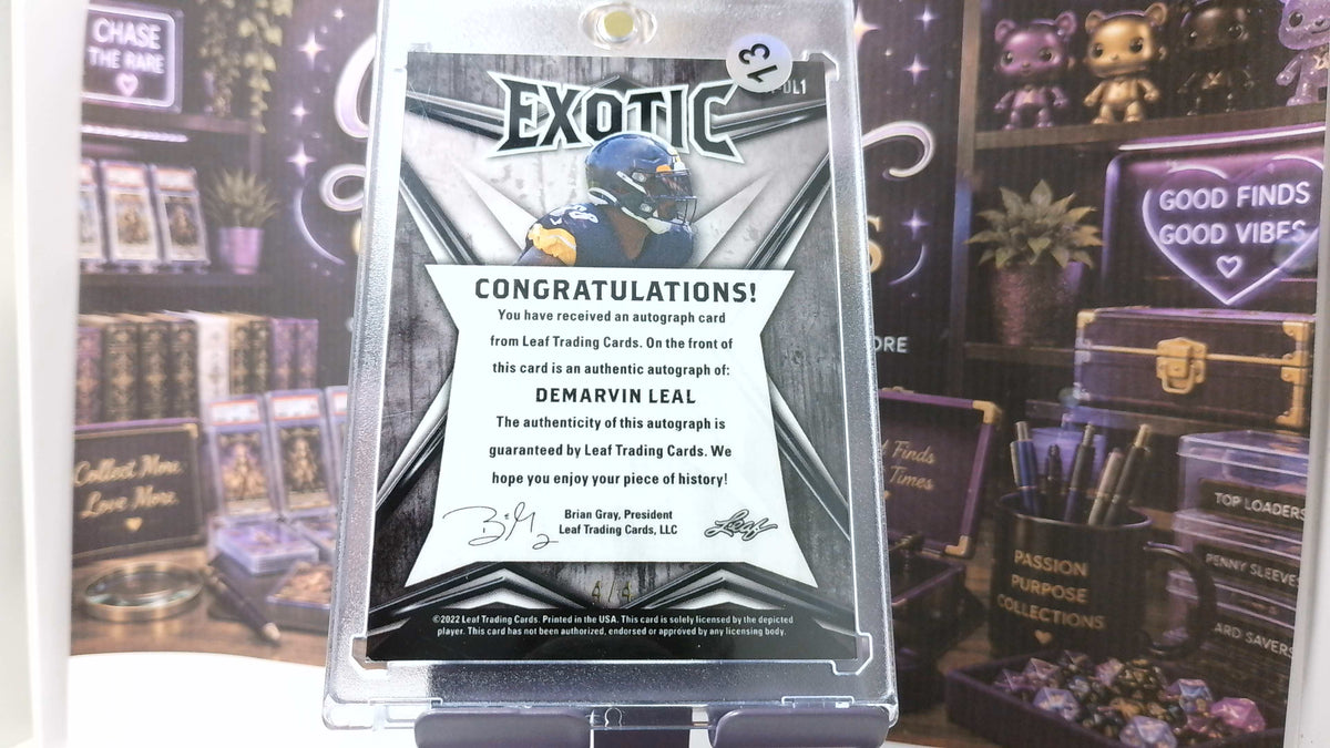 SINGLE | 2022 Leaf Exotic DeMarvin Leal #BA-DL1 /4 Short Print RC Leaf Auto on card