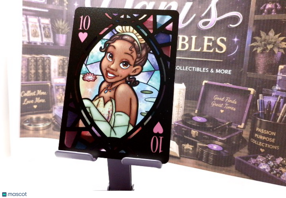 Disney Stained Glass Playing Cards Tiana Base Set #10 of Hearts