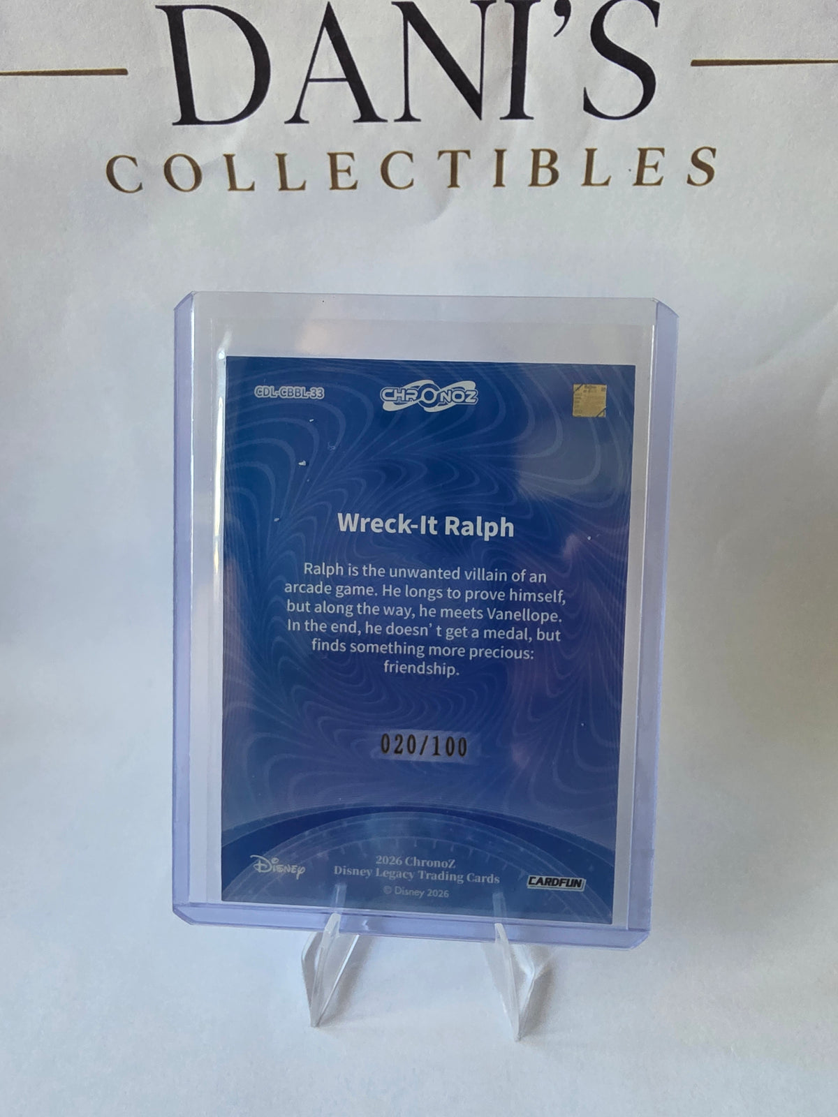 SINGLE | Card.Fun Chronos | 2026 Disney Legacy Wreck-It Ralph #CH-DB-43 020/100