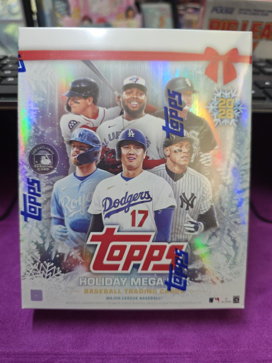 2026 Topps Holiday Baseball Mega Box packaging; sold as individual sealed packs