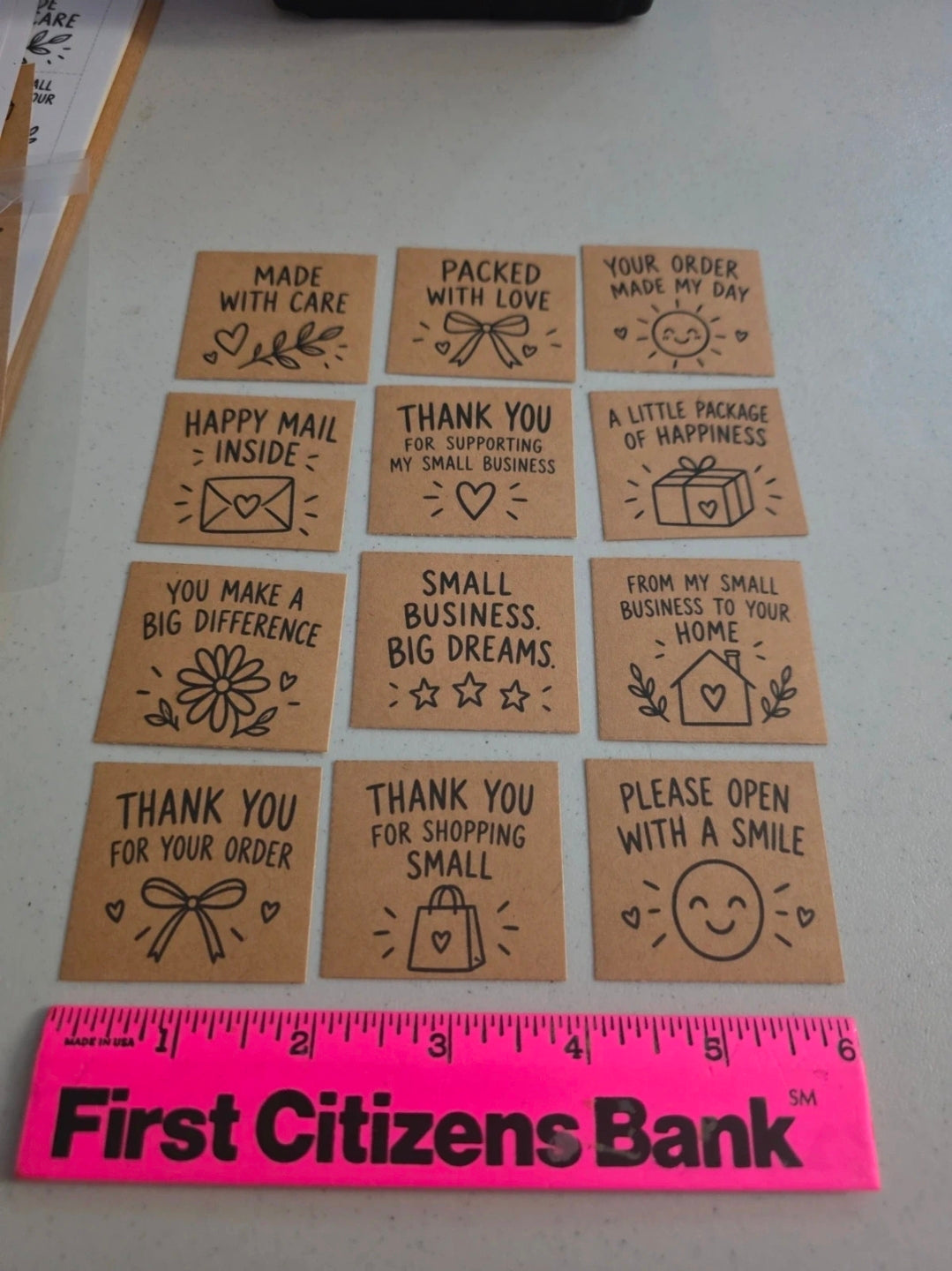 Thank you stickers