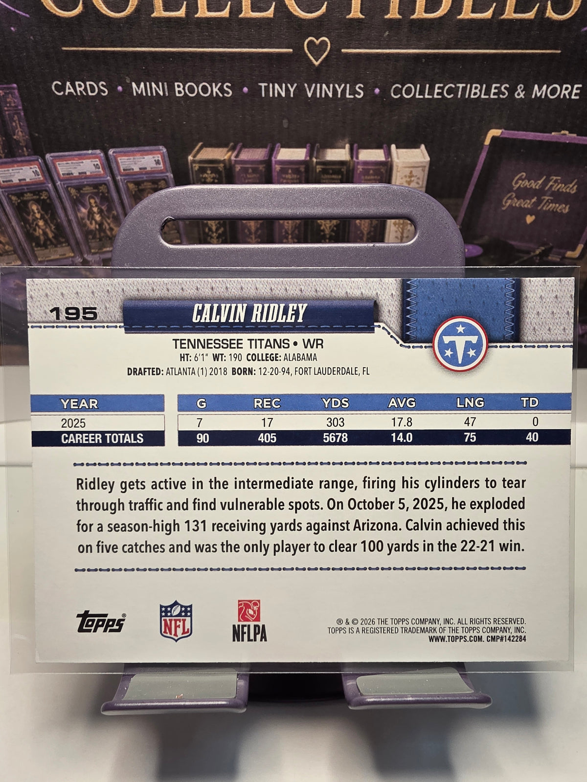 2026 Topps Calvin Ridley #195