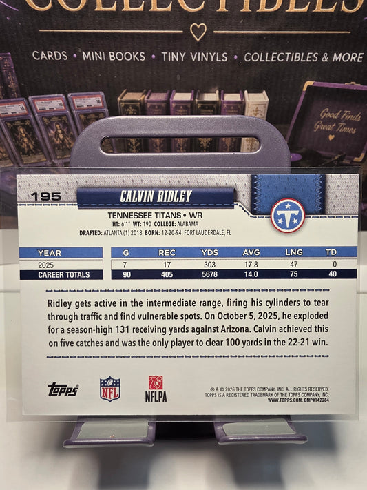 2026 Topps Calvin Ridley #195