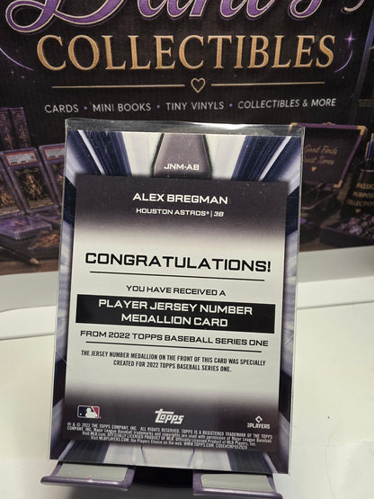 SINGLE | 2022 Topps Alex Bregman Jersey Number Medallion