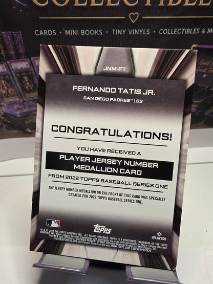 Fernando Tatis Jr jersey number medallion second photograph