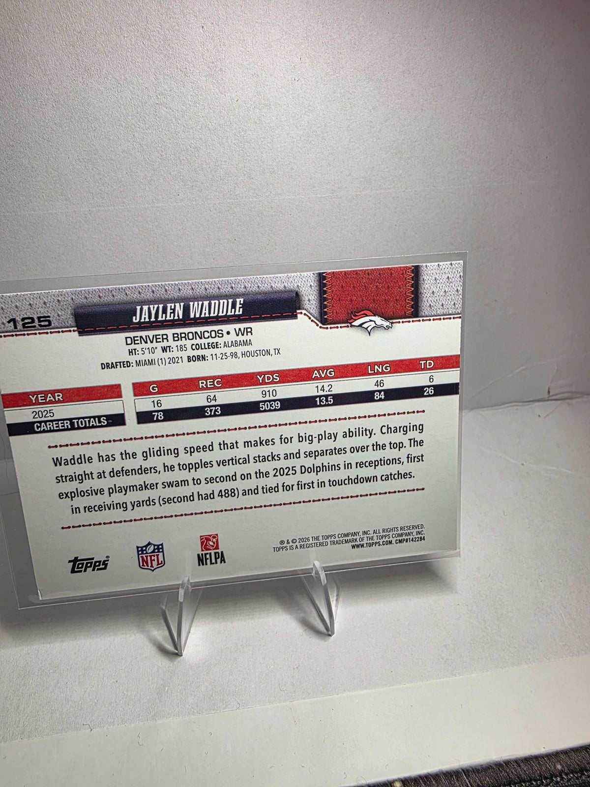 2026 Topps Jaylen Waddle #125