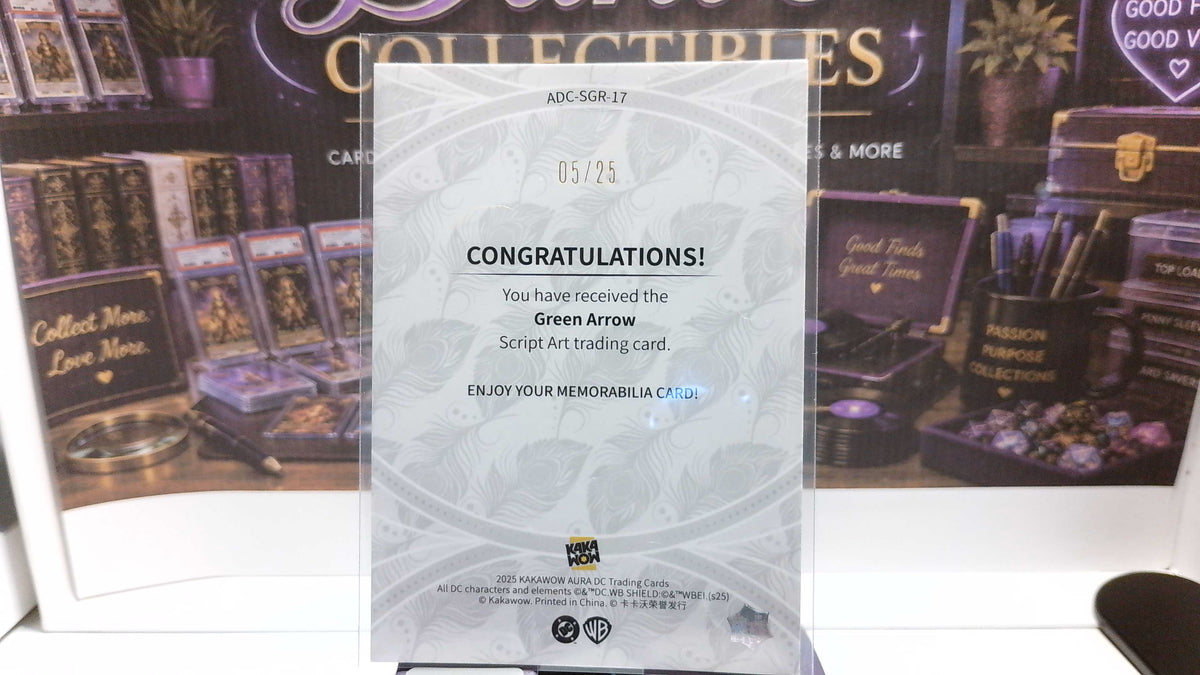 2025 Kakawow Aura DC Green Arrow Parallel/Variety 05/25 #ADC-SGR-17