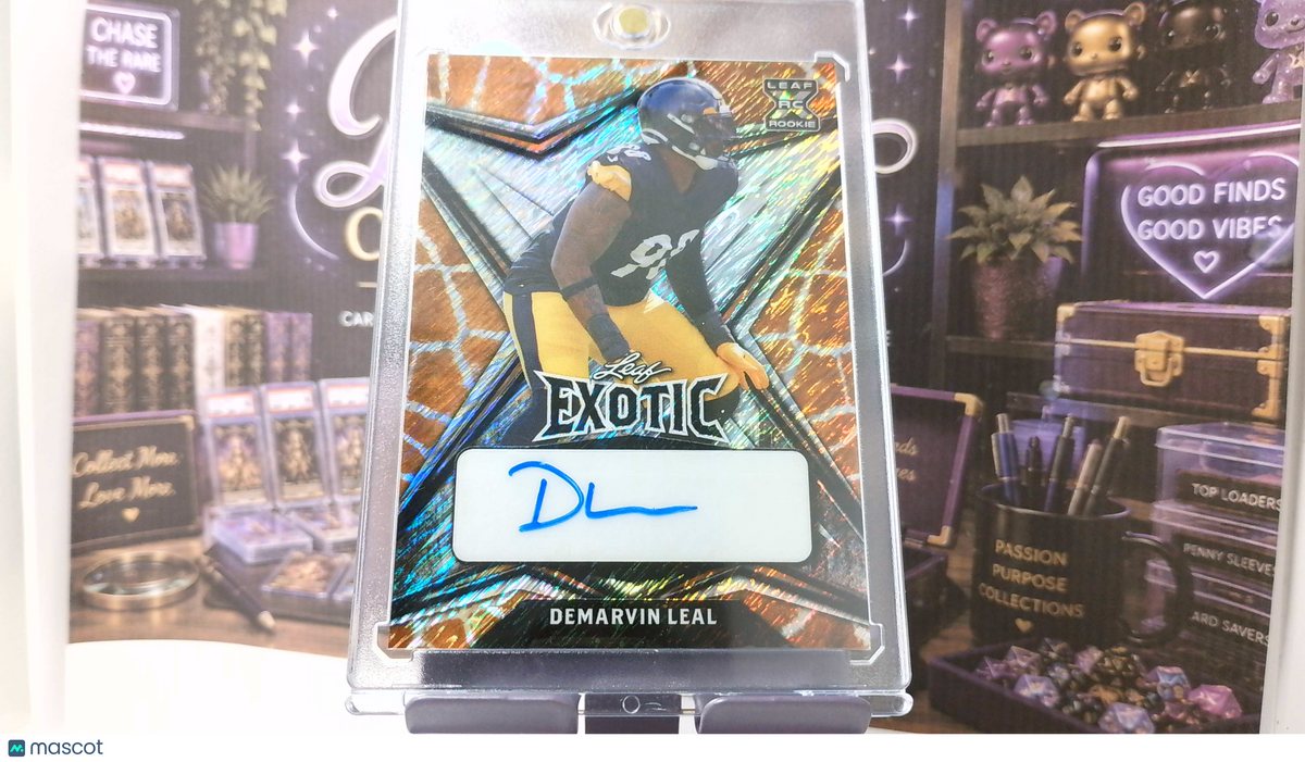 SINGLE | 2022 Leaf Exotic DeMarvin Leal #BA-DL1 /4 Short Print RC Leaf Auto on card