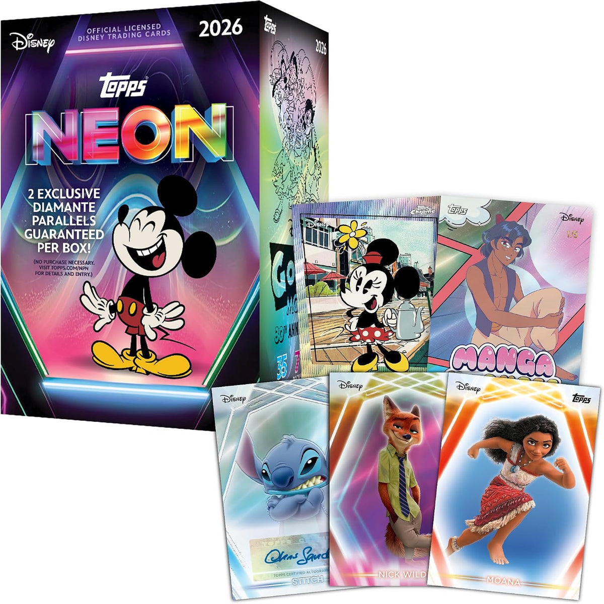 2026 Topps Disney Neon Trading Card Value Box