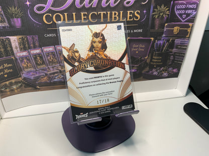 2026 Card.Fun Marvel Rivals Eternal Glory Mantis Bronze Trophy Glory Coronation MR-GC-20 - Numbered 17/18