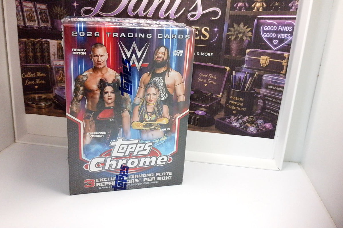 Factory-sealed 2026 Topps Chrome WWE blaster box