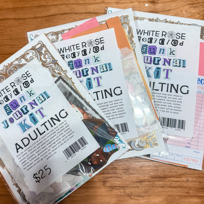 White Rose Recycled: Junk Journal Kit - Adulting Themed Kits