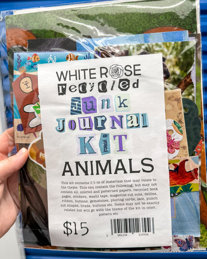 White Rose Recycled: Junk Journal Kit - Animal Themed Kit