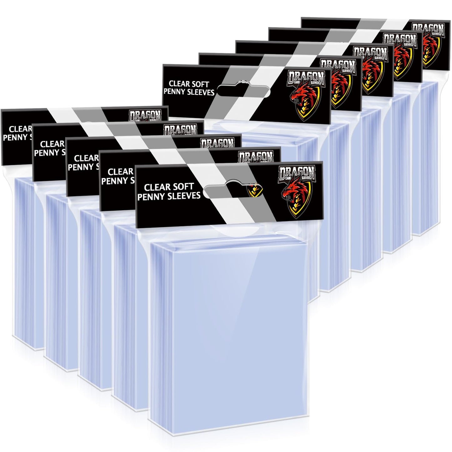 1200 Counts Card Sleeves Top Loaders for Trading Cards, Penny Soft Sleeve Baseball Card Sleeve Protectors Fit for Sports Cards, Football,Game Cards