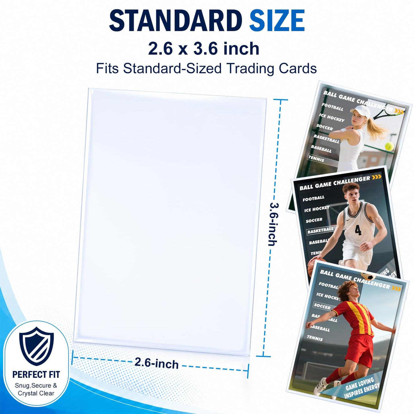 1200 Counts Card Sleeves Top Loaders for Trading Cards, Penny Soft Sleeve Baseball Card Sleeve Protectors Fit for Sports Cards, Football,Game Cards