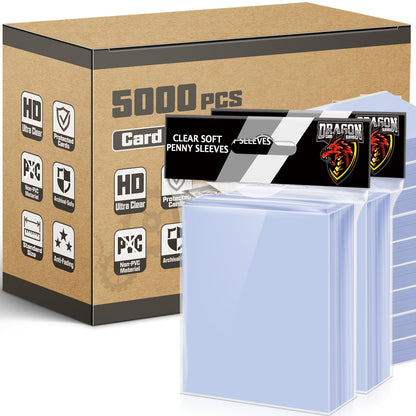 1200 Counts Card Sleeves Top Loaders for Trading Cards, Penny Soft Sleeve Baseball Card Sleeve Protectors Fit for Sports Cards, Football,Game Cards