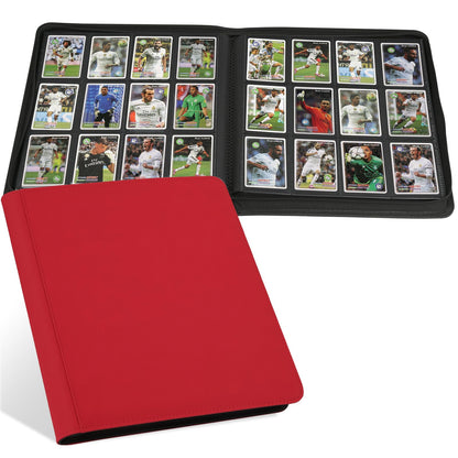STORAGE - GERMUN 9 Pocket Trading Card Binder,900 Cards,50 Pages, Double Sided Pockets PU Cover Zipper Collection Album Folder for Standard MTG, TCG, Sports Cards (Black)