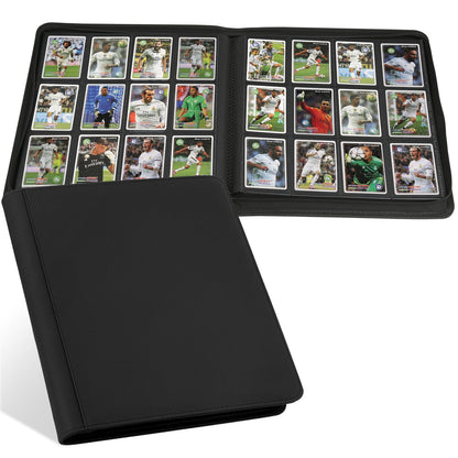 STORAGE - GERMUN 9 Pocket Trading Card Binder,900 Cards,50 Pages, Double Sided Pockets PU Cover Zipper Collection Album Folder for Standard MTG, TCG, Sports Cards (Black)