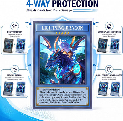 1200 Counts Card Sleeves Top Loaders for Trading Cards, Penny Soft Sleeve Baseball Card Sleeve Protectors Fit for Sports Cards, Football,Game Cards