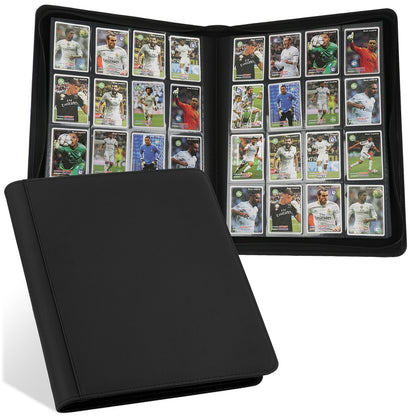 STORAGE - GERMUN 9 Pocket Trading Card Binder,900 Cards,50 Pages, Double Sided Pockets PU Cover Zipper Collection Album Folder for Standard MTG, TCG, Sports Cards (Black)