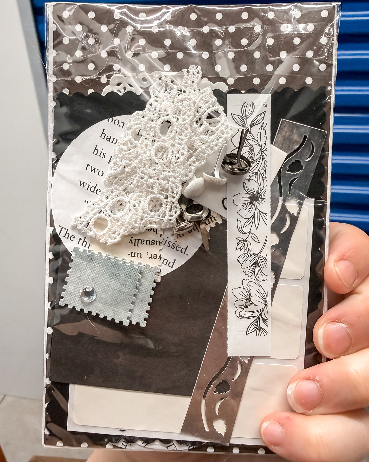 White Rose Recycled: Junk Journal Kit - MINI KIT - Black & White