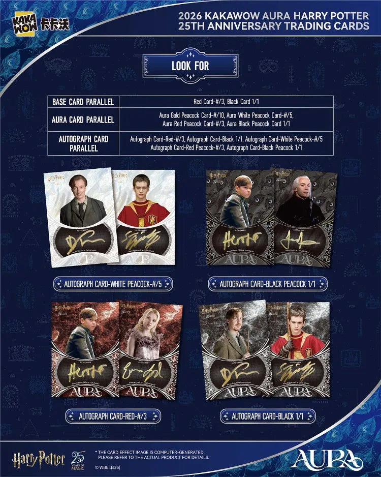 KAKAWOW 2026 AURA Harry Potter 25th Anniversary Trading Cards Box
