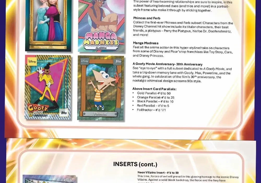 NEW 2026 Topps Disney NEON series Value and Mega edition anime collectible card star card sealed box holiday surprise gift