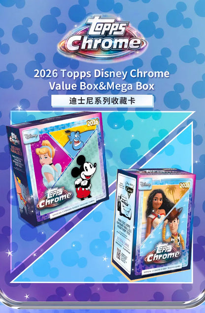 2026 Topps Chrome Disney Cards - Value Box - Mega Box