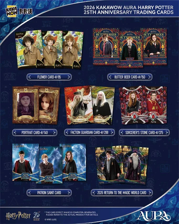 KAKAWOW 2026 AURA Harry Potter 25th Anniversary Trading Cards Box