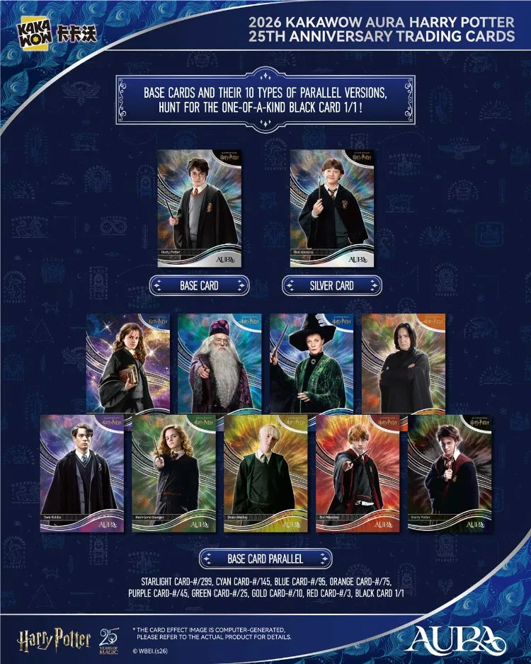 KAKAWOW 2026 AURA Harry Potter 25th Anniversary Trading Cards Box