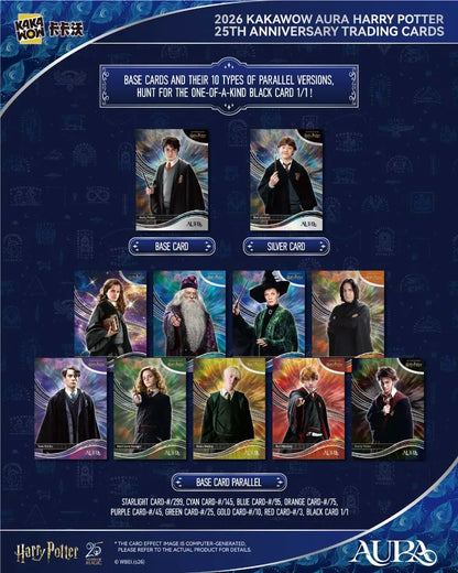 KAKAWOW 2026 AURA Harry Potter 25th Anniversary Trading Cards Box