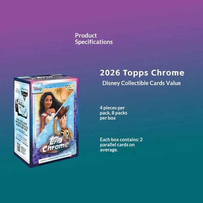 2026 Topps Disney Chrome and Neon Collectible Trading Cards Sealed Box