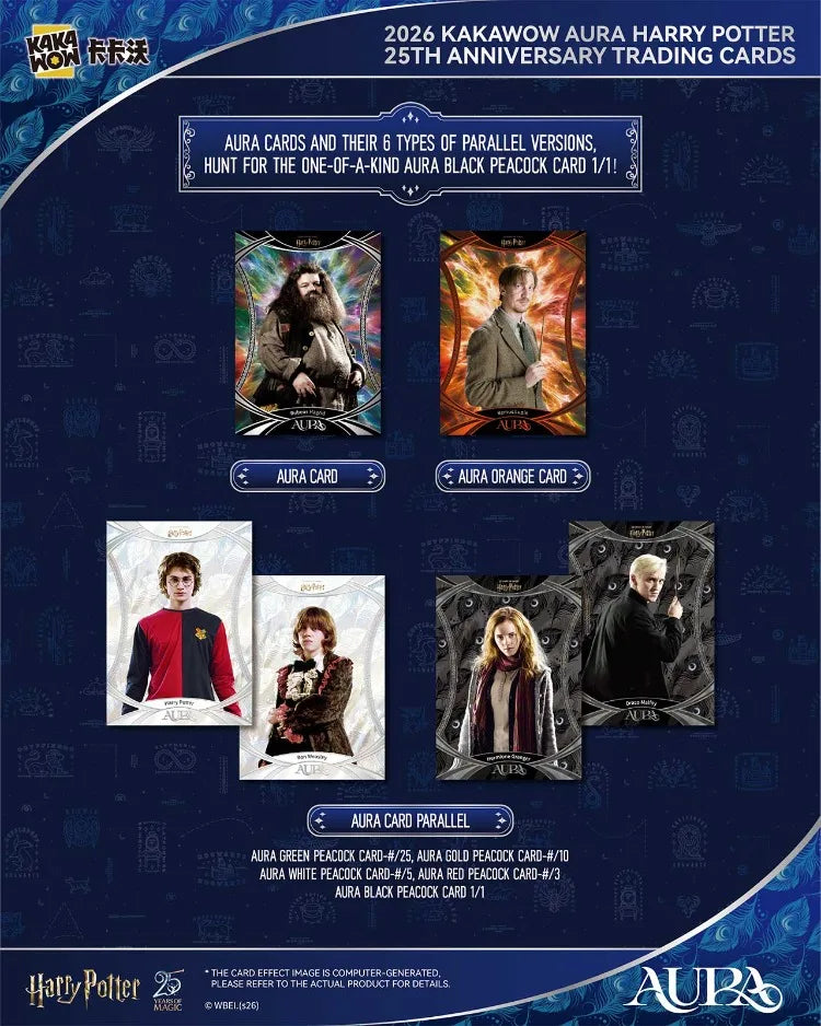 KAKAWOW 2026 AURA Harry Potter 25th Anniversary Trading Cards Box