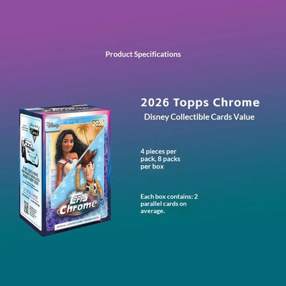 2026 Topps Disney Chrome and Neon Collectible Trading Cards Sealed Box