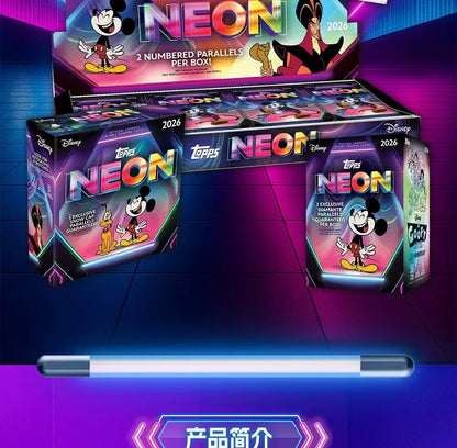 NEW 2026 Topps Disney NEON series Value and Mega edition anime collectible card star card sealed box holiday surprise gift