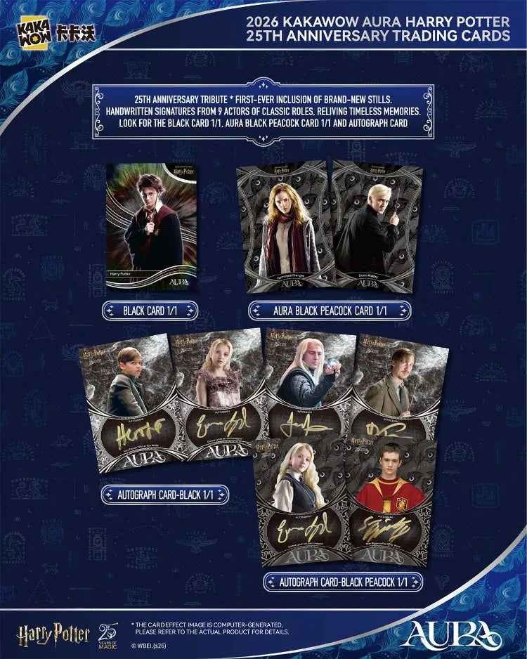 KAKAWOW 2026 AURA Harry Potter 25th Anniversary Trading Cards Box