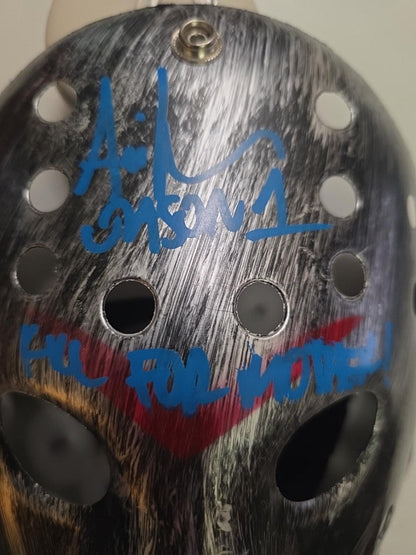 Ari Lehman Jason mask signature closeup