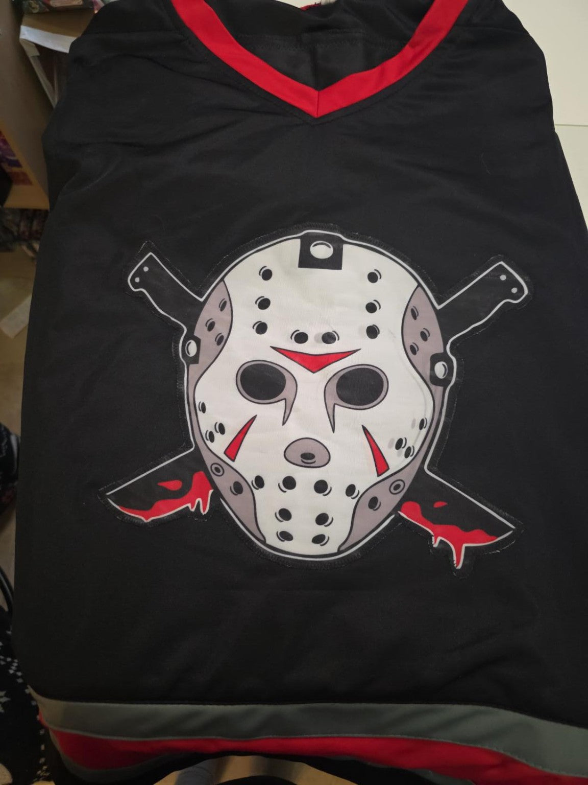 Ari Lehman signed Jason jersey front