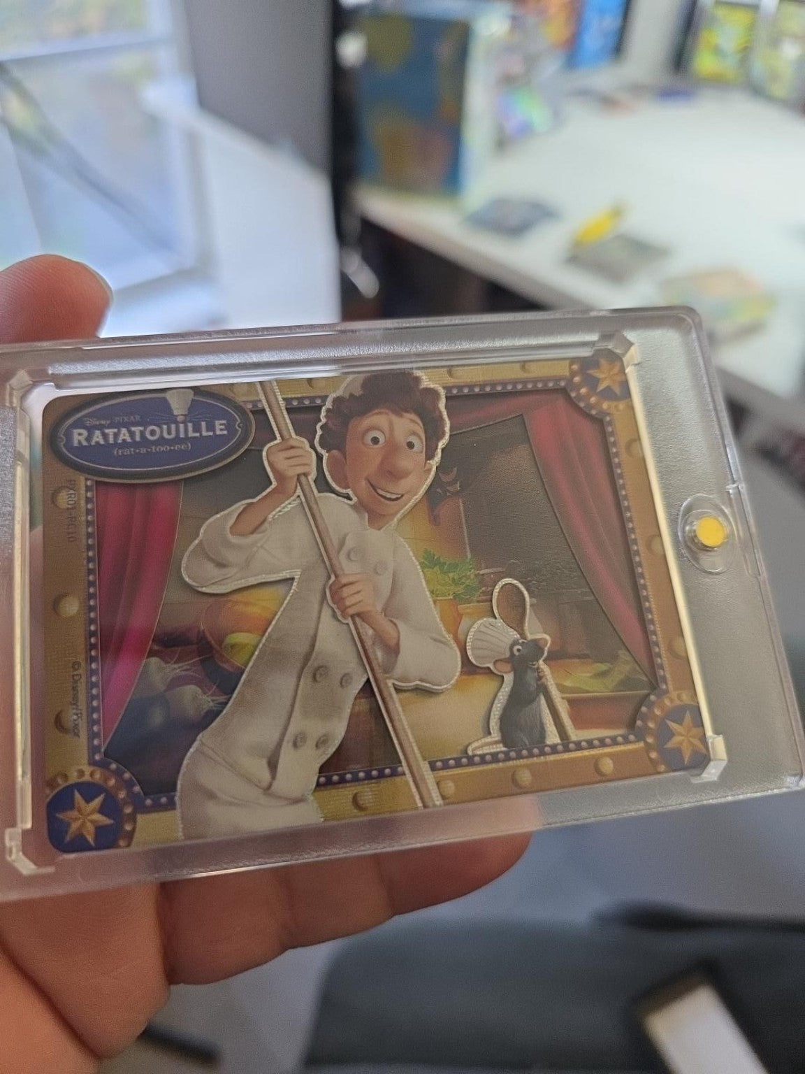 Linguini and Remy encased card front
