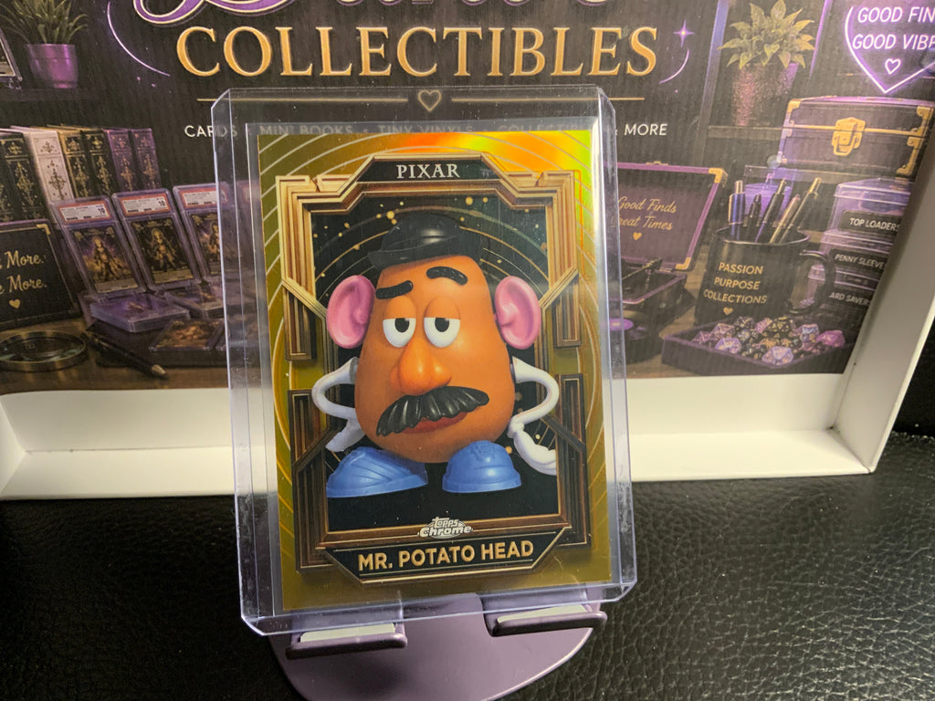2025 Topps Chrome Pixar Mr. Potato Head #4 Gold Toy Story Disney Card