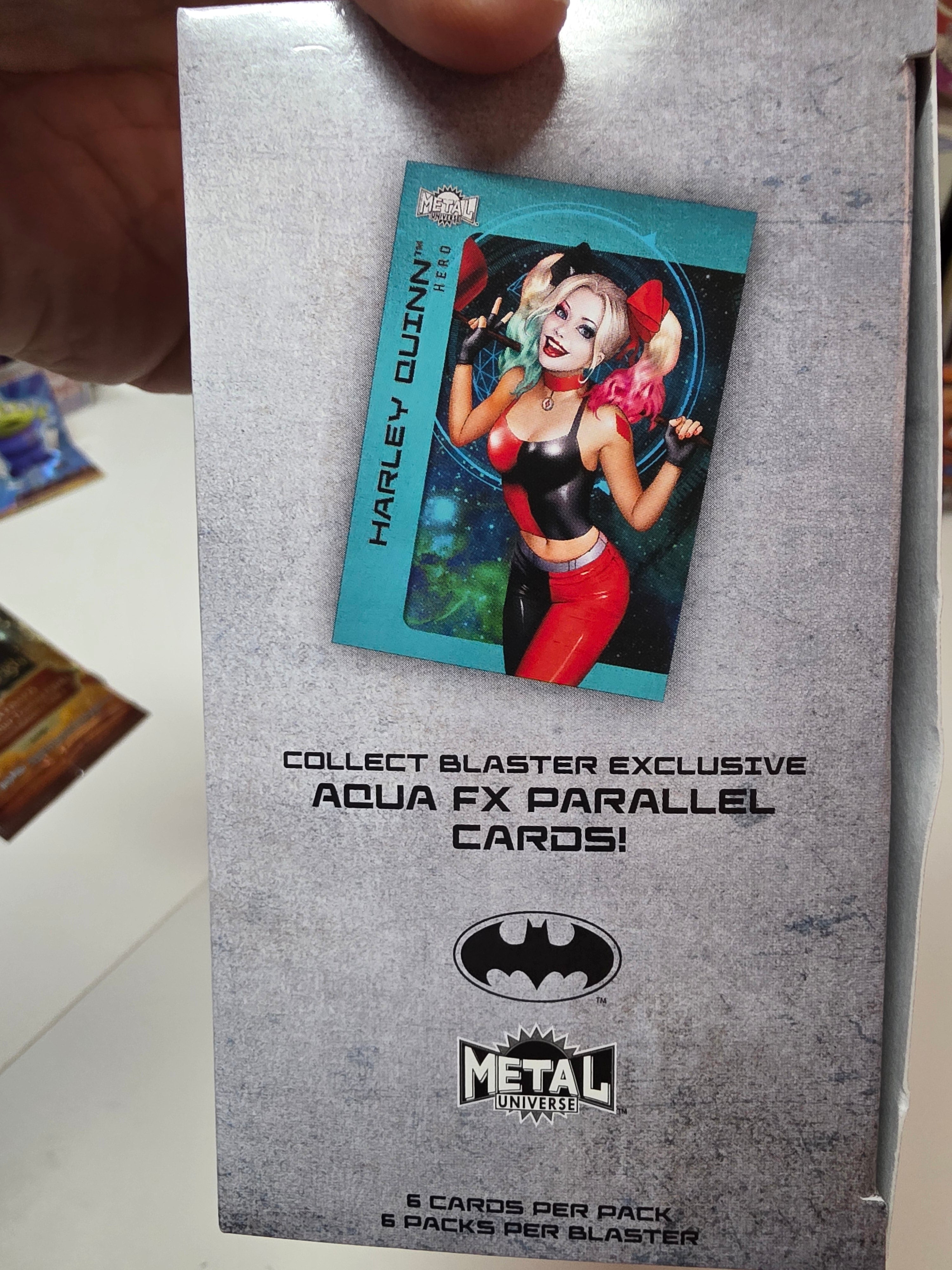 SINGLE PACK - 2025 SkyBox Metal Universe Batman Blaster – 6 Cards – Aqua FX Chase